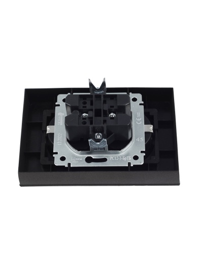 BRITE Розетка 2-местная с заземлением без защитных шторок 16А в сборе РС12-3-БрТБ темная бронза IEK