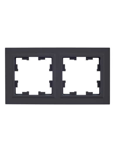 BRITE Рамка 2-местная РУ-2-БрГ графит IEK