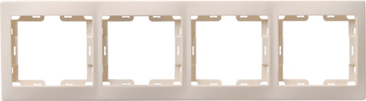 KVARTA Рамка 4-местная вертикальная РВ-4-ККм кремовый IEK