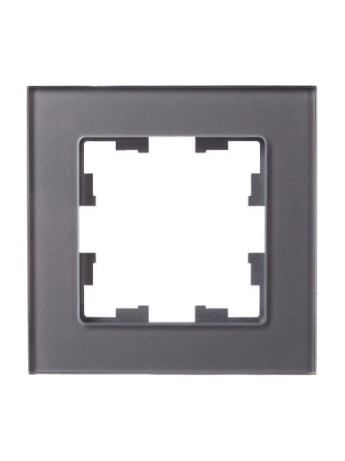 BRITE Рамка 1 -местная РУ-1-2-БрСе стекло серый IEK