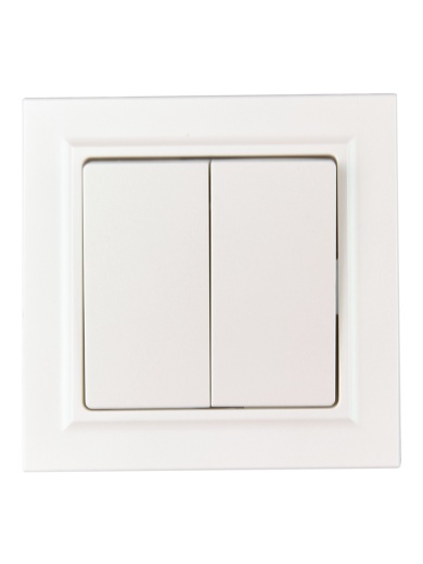 BRITE Выключатель 2-клавишный 10А в сборе ВСР10-2-0-БрЖ жемчуг IEK