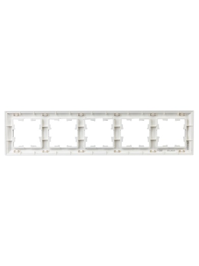 BRITE Рамка 5-местная РУ-5-Бр алюминий/алюминий IEK