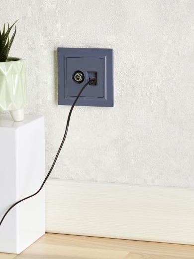 BRITE Розетка двойная TV+RJ45 кат.5E РТВ/РК12-БрМ маренго IEK