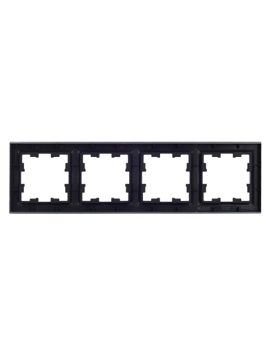 BRITE Рамка 4-местная РУ-4-БрЧ черный IEK