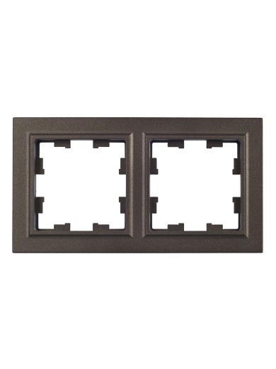 BRITE Рамка 2-местная РУ-2-БрТБ темная бронза IEK