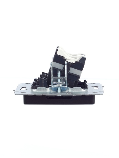 BRITE Розетка компьютерная двойная RJ45 кат.5E РК10-2-БрЧ черный IEK