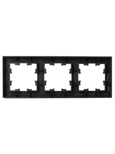 BRITE Рамка 3 -местная РУ-3-2-БрТБ стекло темная бронза IEK