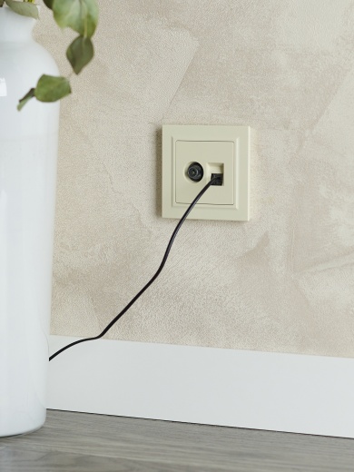 BRITE Розетка двойная TV+RJ45 кат.5E РТВ/РК12-БрКр бежевый IEK