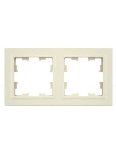 BRITE Рамка 2-местная РУ-2-БрКр бежевый IEK