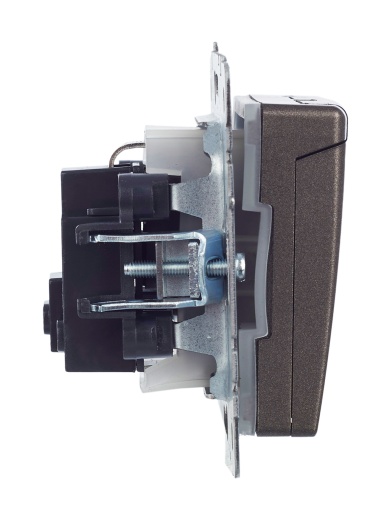 BRITE Розетка 1-местная с заземлением с защитными шторками и крышкой 16А IP44 РСбш10-3-44-БрТБ темная бронза IEK