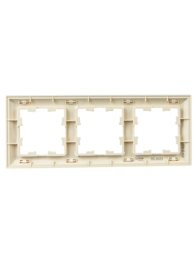 BRITE Рамка 3-местная РУ-3-Бр бежевый/жемчужный IEK