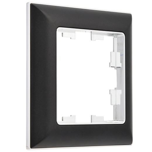 BRITE Рамка 1-местная РУ-1-Бр хром/черный IEK