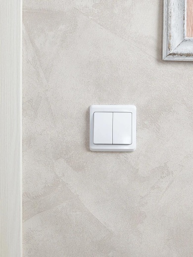 VEGA Выключатель 2-клавишный ВС10-2-0-ВБ 10А белый IEK