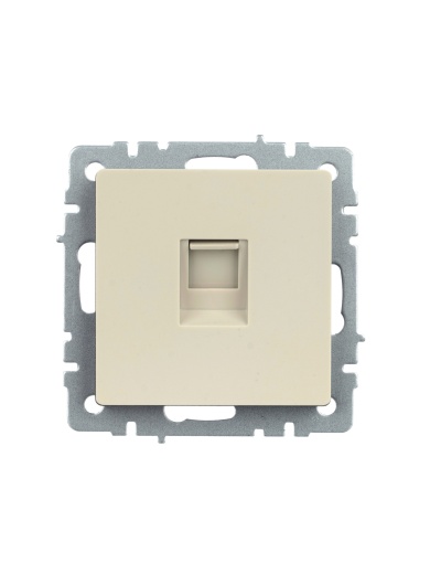 BRITE Розетка компьютерная RJ45 кат.5E РК10-БрКр бежевый IEK
