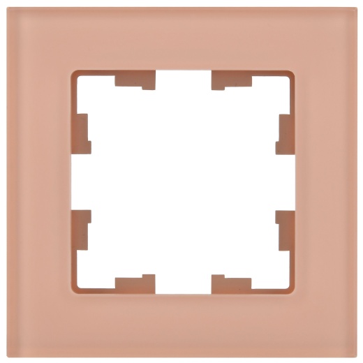 BRITE Рамка 1-местная РУ-1-2-БрП стекло персиковый матовый IEK
