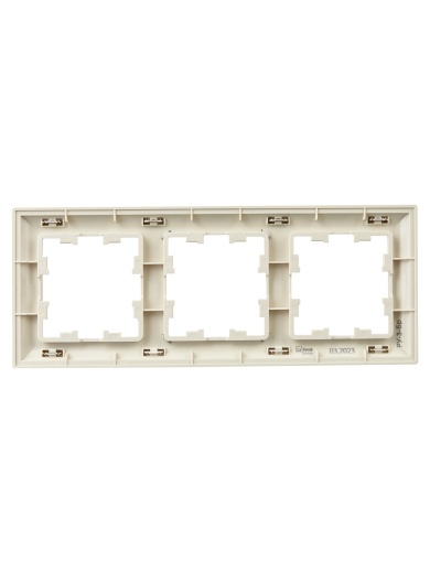 BRITE Рамка 3-местная РУ-3-Бр бежевый/шампань IEK
