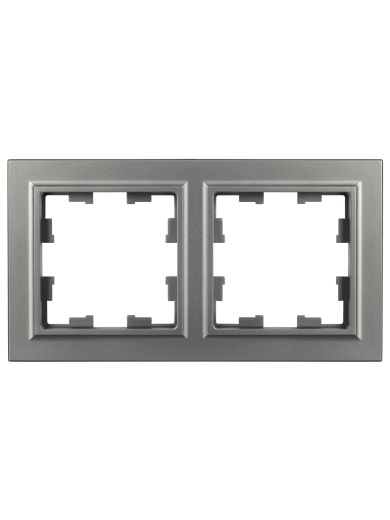 BRITE Рамка 2-местная РУ-2-БрС сталь IEK