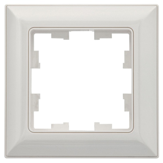 BRITE Рамка 1-местная РУ-1-Бр белый/белый IEK