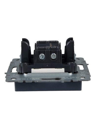 BRITE Выключатель 1-клавишный проходной с индикацией 10А ВС10-1-7-БрМ маренго IEK