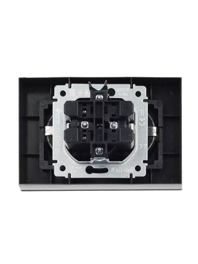 BRITE Розетка 2-местная с заземлением с защитными шторками 16А в сборе РСш12-3-БрШ шампань IEK