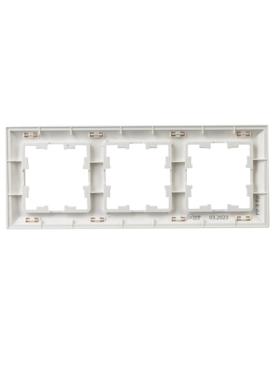 BRITE Рамка 3-местная РУ-3-Бр белый/белый IEK