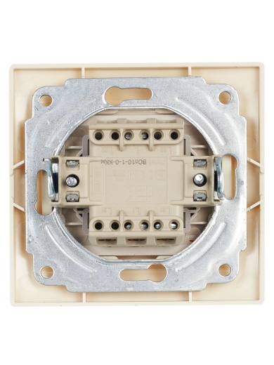 KVARTA Выключатель 1-клавишный проходной ВСп10-1-0-ККм 10А кремовый IEK