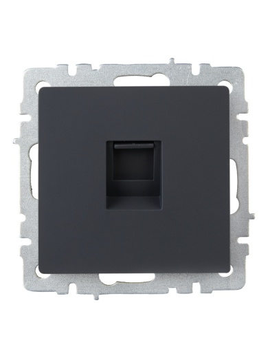 BRITE Розетка компьютерная RJ45 кат.5E РК10-БрГ графит IEK