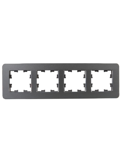 BRITE Рамка 4-местная РУ-4-1-Бр металл титан RE IEK