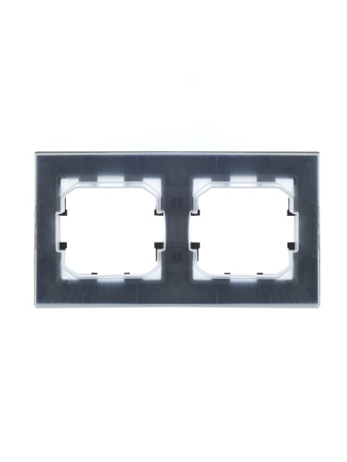 BRITE Рамка 2-местная IP44 РУ-2-БрС-44 сталь IEK