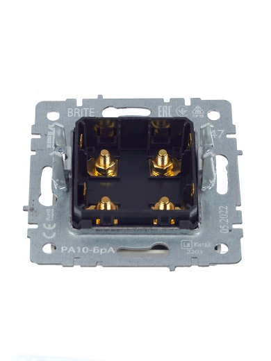 BRITE Аудиорозетка 4-местная РА10-БрА алюминий IEK