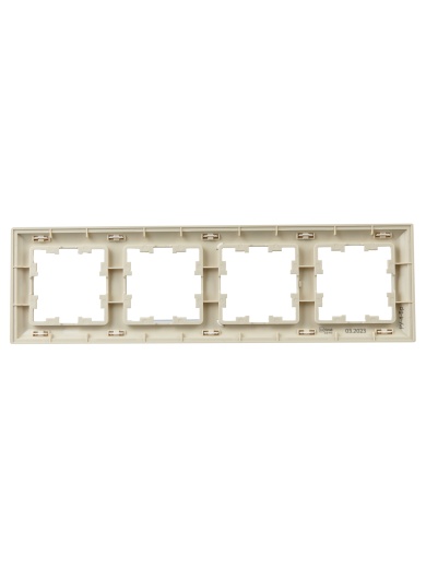 BRITE Рамка 4-местная РУ-4-Бр бежевый/жемчужный IEK
