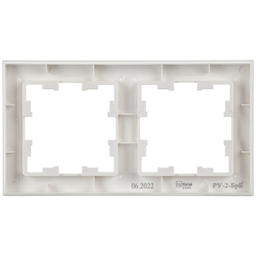 BRITE Рамка 2-местная РУ-2-БрБ белый IEK