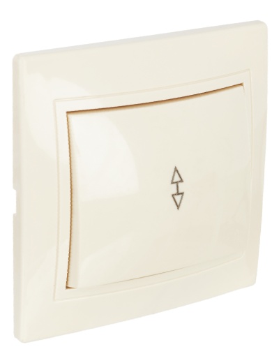 KVARTA Выключатель 1-клавишный проходной ВСп10-1-0-ККм 10А кремовый IEK