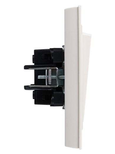 BRITE Выключатель 1-клавишный 10А в сборе ВСР10-1-0-БрЖ жемчуг IEK