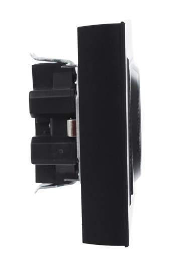 BRITE Розетка 2-местная с заземлением с защитными шторками 16А в сборе РСш12-3-БрЧ черный IEK