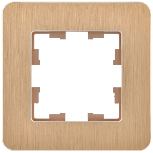 BRITE Рамка 1-местная РУ-1-1-Бр металл шампань RE AL IEK