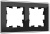 BRITE Рамка 2 -местная РУ-2-2-БрЧ стекло черный IEK