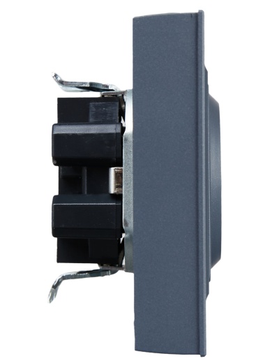 BRITE Розетка 2-местная с заземлением с защитными шторками 16А в сборе РСш12-3-БрМ маренго IEK