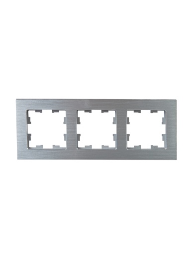 BRITE Рамка 3 -местная РУ-3-1-БрА металл алюминий IEK
