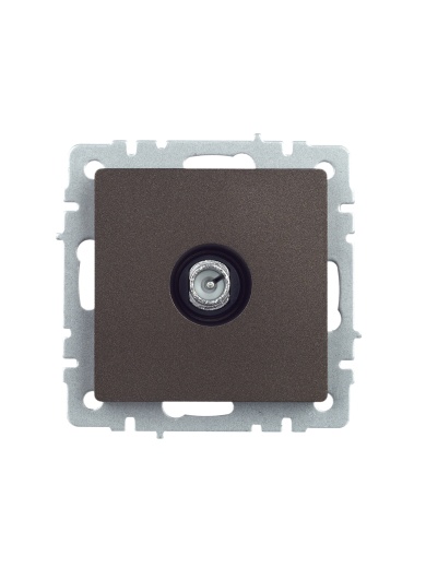 BRITE Розетка TV проходная РТВ10-0-БрТБ темная бронза IEK