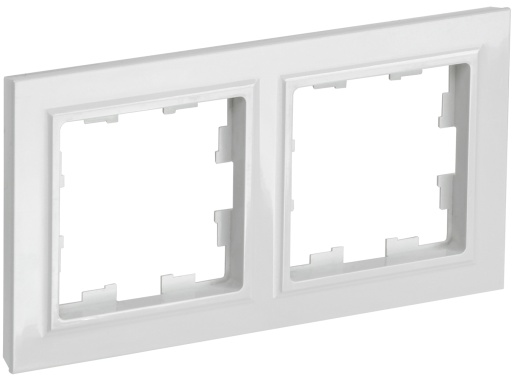 BRITE Рамка 2-местная РУ-2-БрБ белый (СТ) IEK