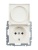 BRITE Розетка 1-местная с заземлением с защитными шторками и крышкой 16А IP44 РСбш10-3-44-БрЖ жемчуг IEK