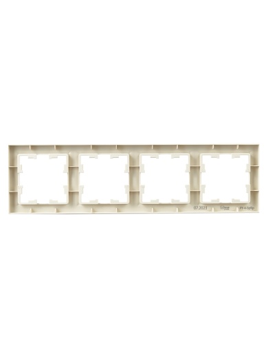 BRITE Рамка 4-местная РУ-4-БрКр бежевый IEK