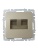 BRITE Розетка компьютерная двойная RJ45 кат.6 РК11-2-БрШ шампань IEK