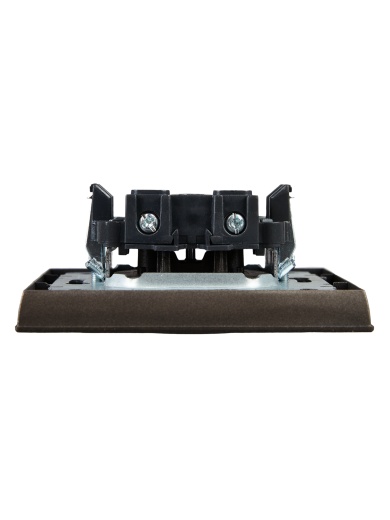 BRITE Розетка 1-местная без заземления без защитных шторок 10А в сб. РСР10-1-0-БрТБ темная бронза IEK